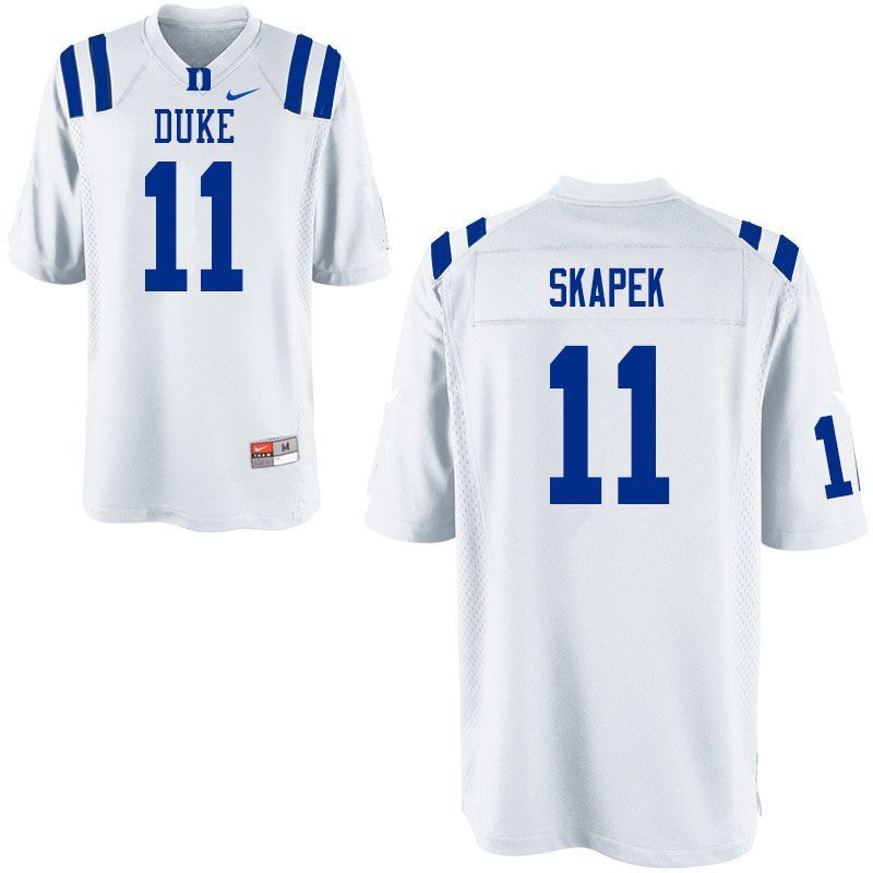 Men #11 Tim Skapek Duke Blue Devils College Football Jerseys Sale-White